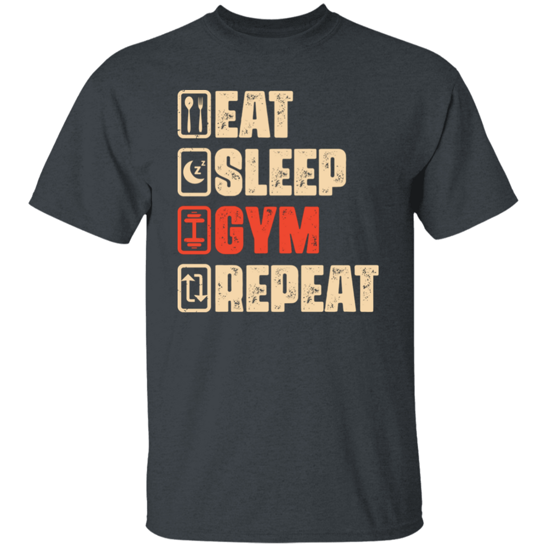 Eat Sleep Gym Repeat, Retro Gym, Do The Gym, Do The Fitness Unisex T-Shirt