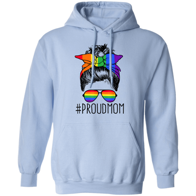 Freemomhugs, Proud Mom, Proud LGBT Mom, Messy Bun, Mother's Day Pullover Hoodie