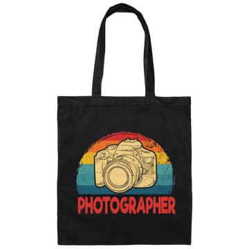 Camera Lover, Photographer Gift, Filmer Retro, Gift For Cameraman Canvas Tote Bag