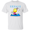 Exhale Unicorn Yoga, Please Exhale, Funny Yoga, Cute Unicorn Do Yoga Unisex T-Shirt