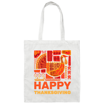 Give Thanks, Happy Thanksgiving Day, Love Thanksgiving, Best Retro Canvas Tote Bag