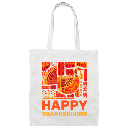 Give Thanks, Happy Thanksgiving Day, Love Thanksgiving, Best Retro Canvas Tote Bag