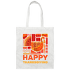 Give Thanks, Happy Thanksgiving Day, Love Thanksgiving, Best Retro Canvas Tote Bag