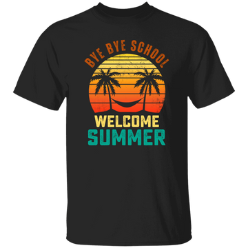Bye Bye School, Cute Student, Retro Bye Bye School, Welcome Summer Unisex T-Shirt