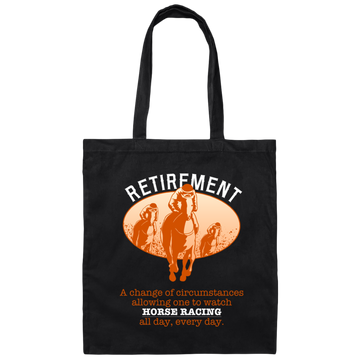 Grandpa Retirement Plans Horse Racing Canvas Tote Bag