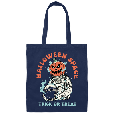 Halloween Space, Trick Or Treat, Astronaut Halloween Canvas Tote Bag
