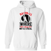 Baseball Where It's Okay To Hit And Steal, Retro Baseball Pullover Hoodie