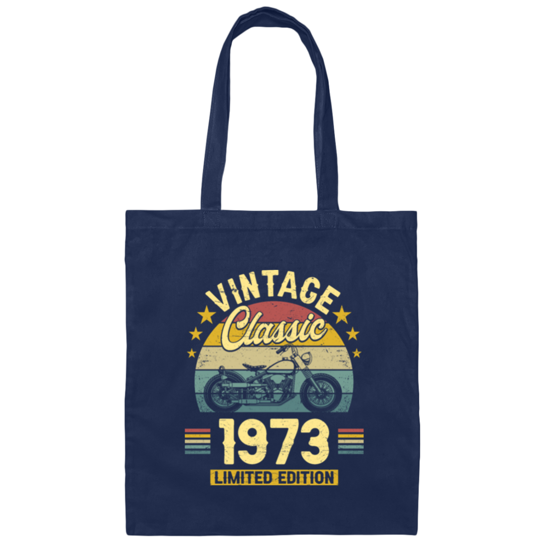 Vintage Gift 1973 Limited Edition Retro Gift Classic Motor Lover Canvas Tote Bag