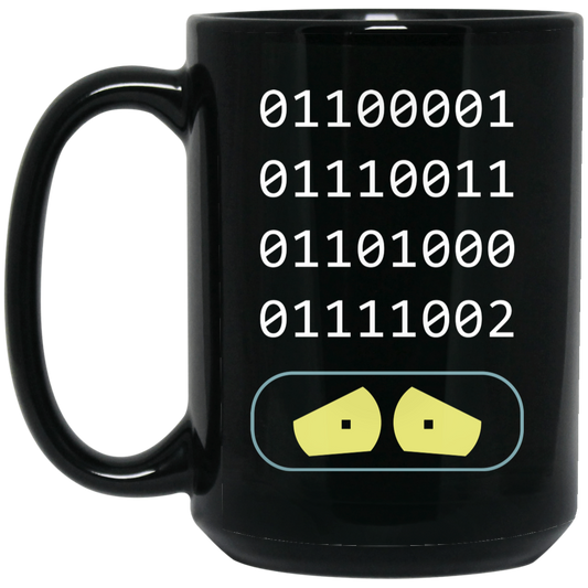 Binary Number, Love Binary, Number 0 And Number 1 Black Mug
