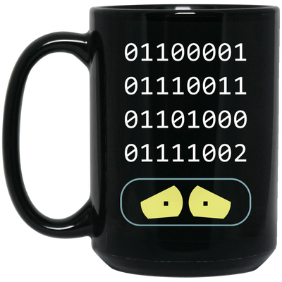 Binary Number, Love Binary, Number 0 And Number 1 Black Mug