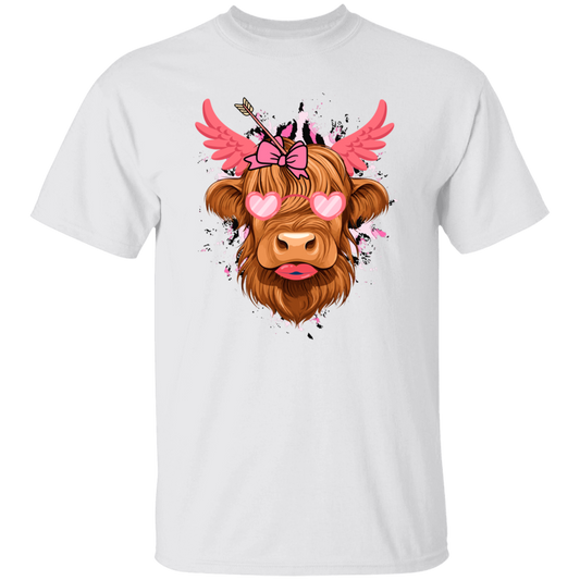 Love Cow, Cute Cow, Valentine Cow, Cow Lover Unisex T-Shirt