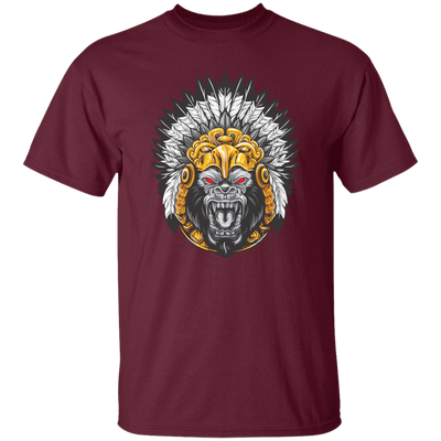 Gorilla Wearing Aztec Headdress, Scare Of Giant Gorilla, Aztec Headdress Unisex T-Shirt