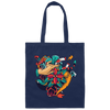 Traditional Tattoo, Awesome Flowers, Sabre, Snake Tattooed Gift Canvas Tote Bag
