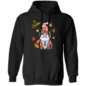 Gnome Christmas, Cute Gnome, Cute Xmas, Xmas Bauble, Merry Christmas, Trendy Christmas Pullover Hoodie