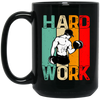 Retro Hard Work, Hard Working, Hard Working To Do The Gym Black Mug