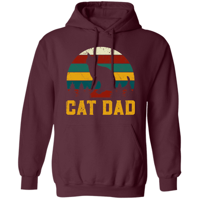 Cat Lover, Retro Cat Dad, Kitten Love Gift, Vintage Cat, Best Of Meow Pullover Hoodie