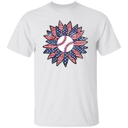 American Baseball, Sunflower Baseball, Leopard Sunflower-2 Unisex T-Shirt