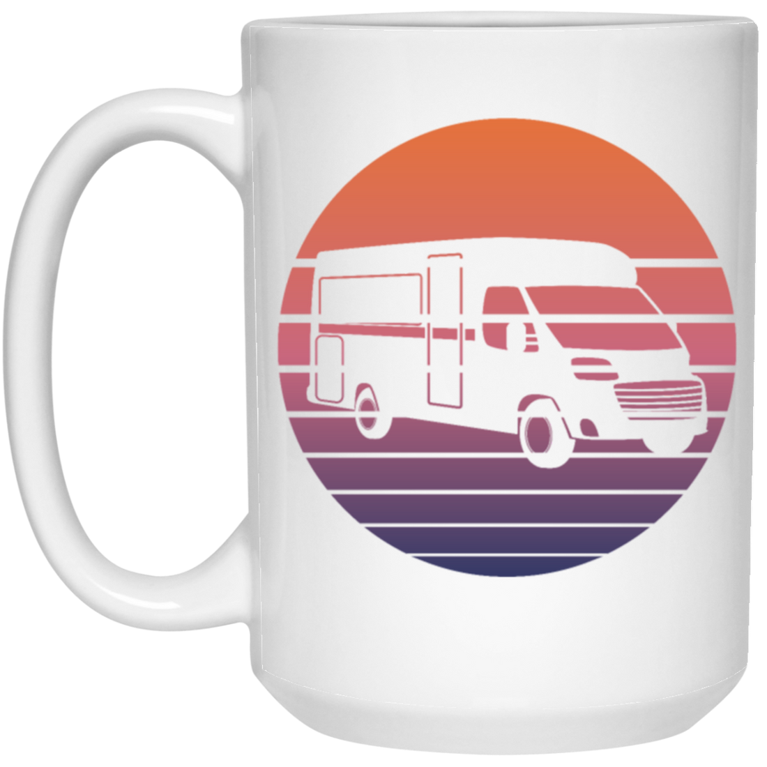 Camping Vintage, Sun Camper Gift, Campground Vacation, Like To Camp In Nature White Mug