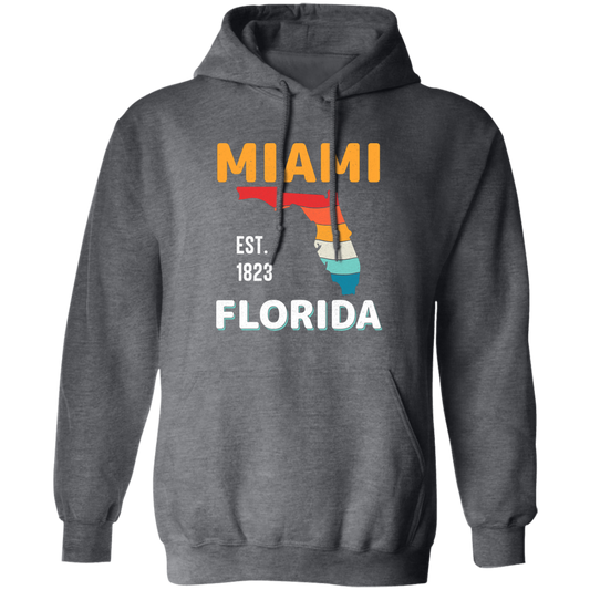 Miami Florida, Miami City, Florida Design, Retro Florida Pullover Hoodie