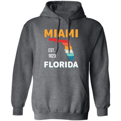 Miami Florida, Miami City, Florida Design, Retro Florida Pullover Hoodie