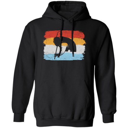 Billiard Player, Billiard Lover, Retro Billiard, Billiard Silhouette Pullover Hoodie