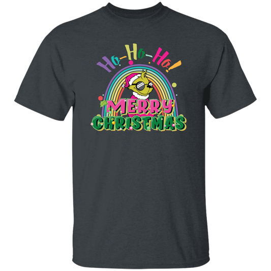 Ho Ho Ho, Grinch Christmas, Rainbow Christmas, Merry Christmas, Trendy Christmas Unisex T-Shirt