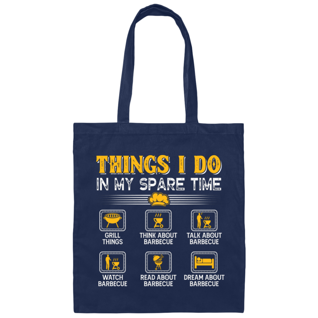 Things I Do In My Spare Time, Be A Chef, Retro Chef Canvas Tote Bag