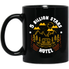 Camping Lover, Five Billion Star Hotel, National Park, Funny Camping Black Mug