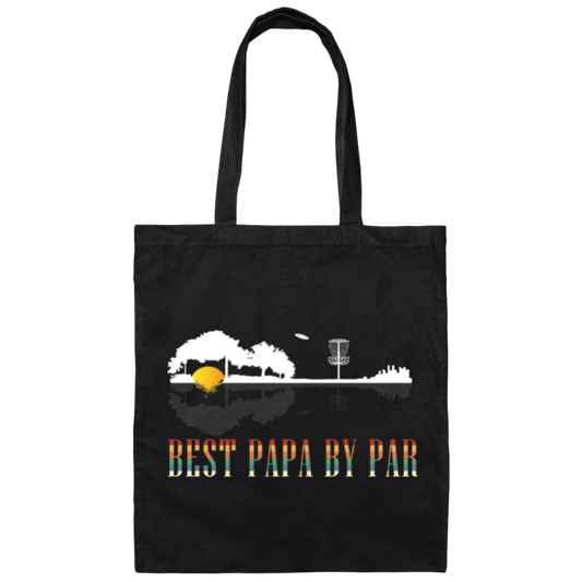Best Papa By Par - Disc Golf Dad - Cool Disc Canvas Tote Bag