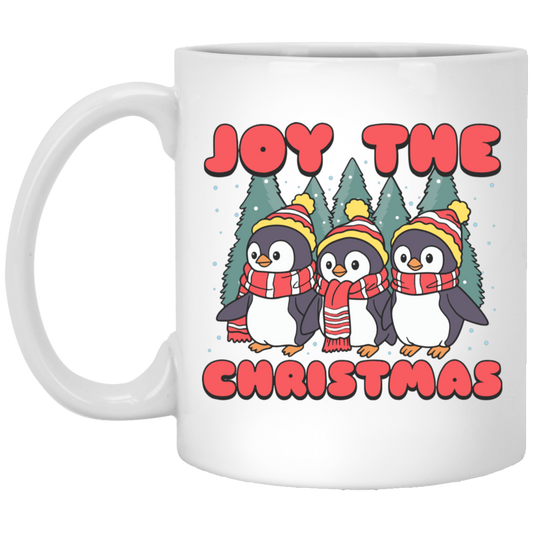 Joy The Christmas, Cute Penguin, Penguin Christmas, Merry Christmas, Trendy Chrismas White Mug