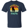 Retro Papa, Father's Day Gift, Daddy And Daughter Silhouette Unisex T-Shirt