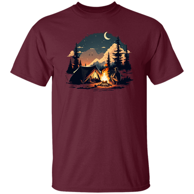 Outdoor Enthusiast Enjoying A Peaceful Camping Trip Under The Stars Unisex T-Shirt