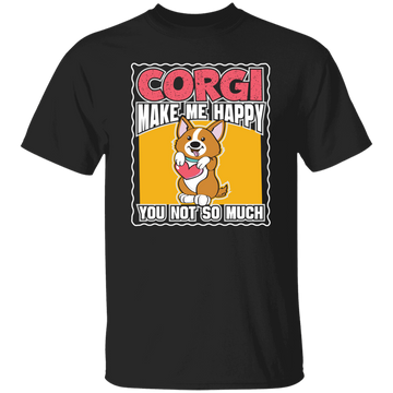 Corgi Make Me Happy, You Not So Much, Retro Corgi Unisex T-Shirt