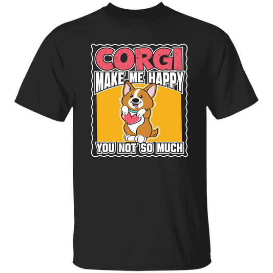 Corgi Make Me Happy, You Not So Much, Retro Corgi Unisex T-Shirt