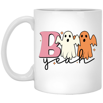 Boo Yeah, Spooky Halloween, Happy Halloween White Mug