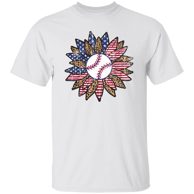 American Baseball, Sunflower Baseball, Leopard Sunflower-4 Unisex T-Shirt