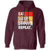 Eat Sleep Scout Repeat, Retro Scout, Scout Camping Pullover Hoodie