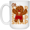 Oh Snap, Break Gingerbread, Funny Gingerbread, Merry Christmas, Trendy Christmas White Mug