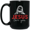 Jesus Love You, Pastor Gift, Love Jesus, Pastor Wife Black Mug