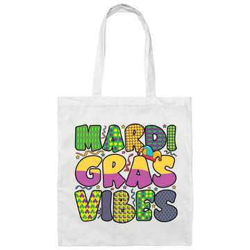 Mardi Gras Vibes, Mardi Gras Festival, Mardi Gras Day Canvas Tote Bag
