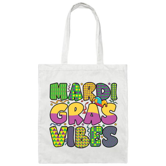 Mardi Gras Vibes, Mardi Gras Festival, Mardi Gras Day Canvas Tote Bag