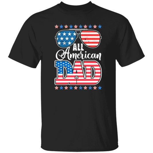 Father's Day, All American Dad, American Sunglasses Unisex T-Shirt
