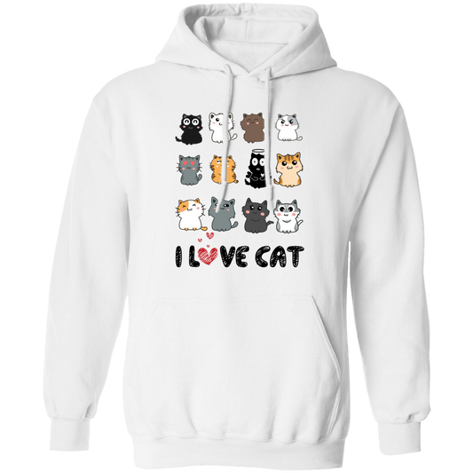 I Love Cat, Cute Cats, Funny Cats, My Love Cat Pullover Hoodie