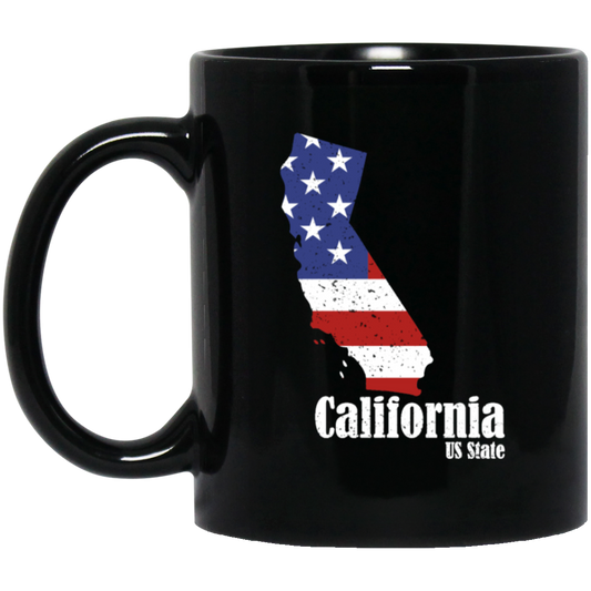 California 4th Of July Gift, California Is My Home, US State Gift Black Mug