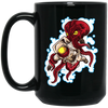 Galaxy Astronaut Fights Octopus, Octopus Love Gift, Love Astronaut Black Mug