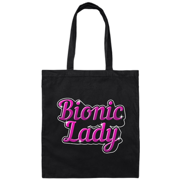 Bionic Lady, Survivor Knee, Replacement, Patients and Survivor Gift Canvas Tote Bag