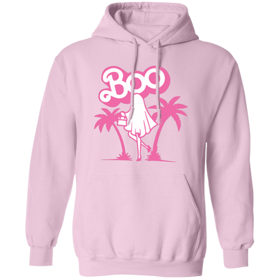 Maliboo, Ghost Boo, Ghost Pink, Pinky Ghost, Woman Boo Pullover Hoodie