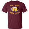 Don't Worry, Beer Happy, Cheer Up, Beer Retro Unisex T-Shirt