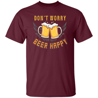 Don't Worry, Beer Happy, Cheer Up, Beer Retro Unisex T-Shirt