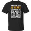 Awesome 18th Birthday, 18 Years Old, Love 18th Gift, 18th Year In Life Unisex T-Shirt